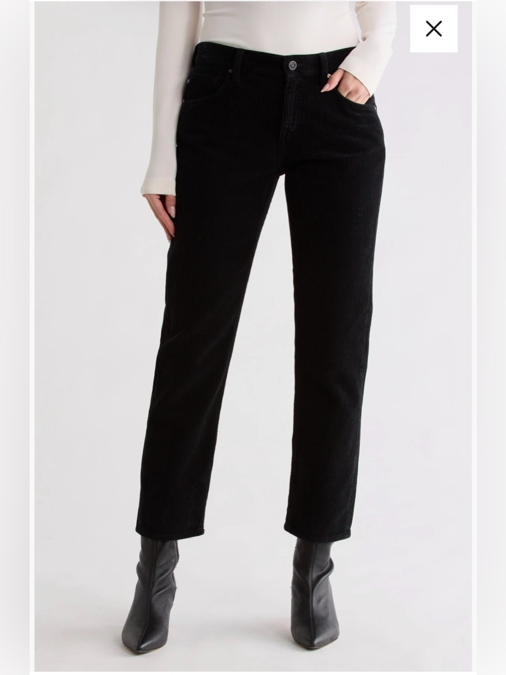 AG Women’s Ex-Boyfriend Mid Rise Slouchy Slim Corduroy Pants Size 27 NWT $225